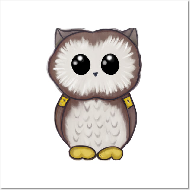 Cute Owl Drawing Wall Art by Play Zoo